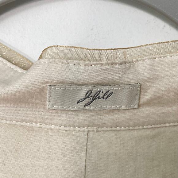 Vintage Y2k J. Jill Re: Crafted Floral Eyelet Zip Jacket Romantic Shabby Chic SP - Picture 9 of 12